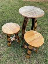 Load image into Gallery viewer, Barrel Stave Pub Table & Stools