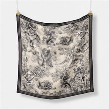Load image into Gallery viewer, Small Exotic Toile Silk Scarf (+)
