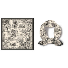 Load image into Gallery viewer, Small Exotic Toile Silk Scarf (+)