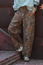 Load image into Gallery viewer, Paisley Print Barrel Leg Pants
