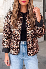 Load image into Gallery viewer, Leopard Quilted Button Front Jacket