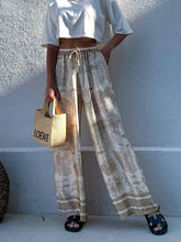 Load image into Gallery viewer, Bohemian Garden Ecru Tie Pants