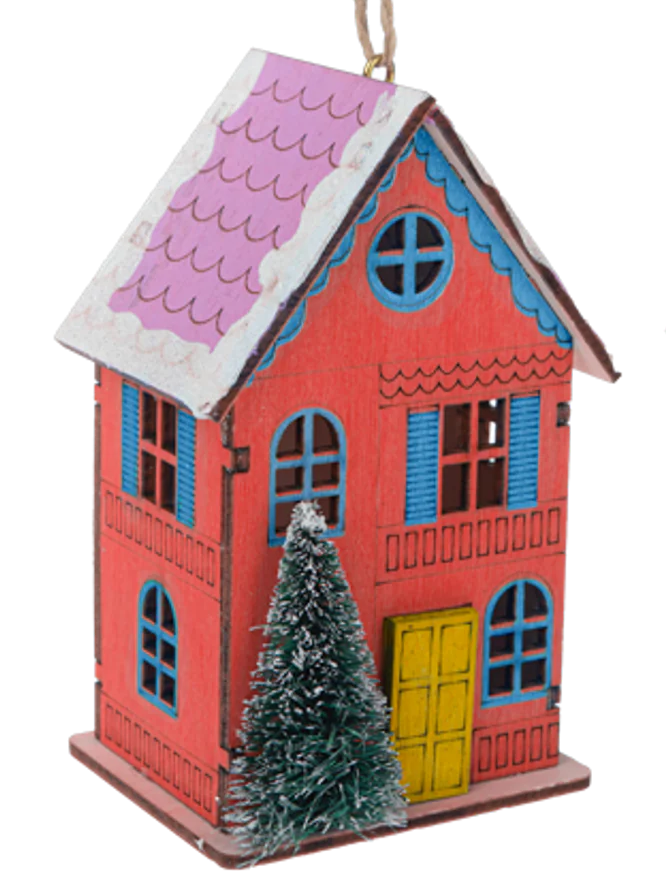 Snowy Day House Ornament