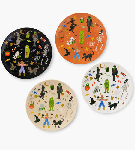 Halloween Parade Melamine Assorted Dessert Plates