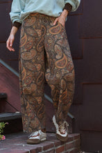 Load image into Gallery viewer, Paisley Print Barrel Leg Pants