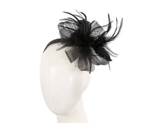 Load image into Gallery viewer, Black Bow Fascinator