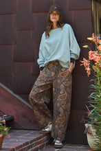 Load image into Gallery viewer, Paisley Print Barrel Leg Pants