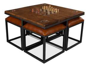 Low Game Table w/Nesting Stools