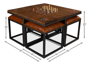 Low Game Table w/Nesting Stools