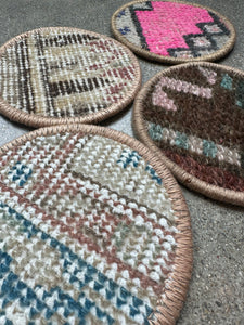 Vintage Kilim Rug Coasters