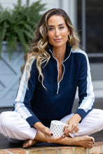 Load image into Gallery viewer, Striped Half Zip Sweater (+)