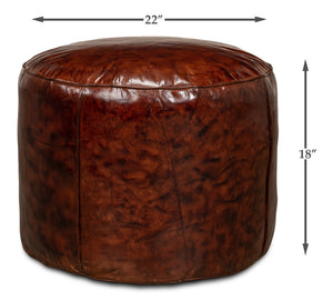 Soccerball Leather Stool