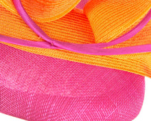 Load image into Gallery viewer, Orange + Fuchsia Fillies Fascinator