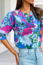 Load image into Gallery viewer, Floral Half Sleeve Blouse