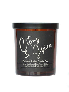 Citrus & Spice Soy Wax Candles - 10oz Jar