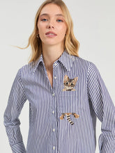 Load image into Gallery viewer, Embroidered Cat Button Up