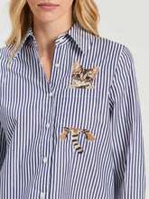 Load image into Gallery viewer, Embroidered Cat Button Up