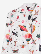 Load image into Gallery viewer, Cupid Print Silk Shirt