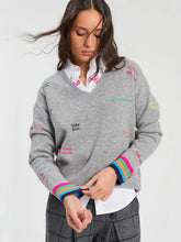 Load image into Gallery viewer, Embroidered Word Sweater