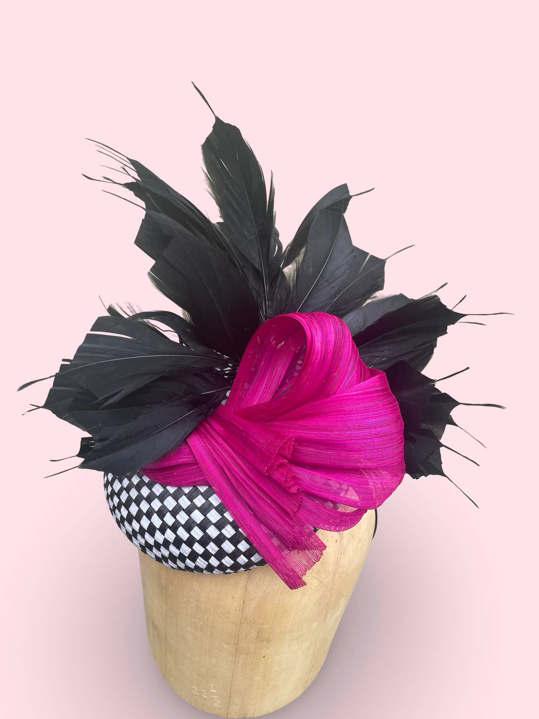 Straw Fascinator with Silk Abaca
