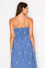 Load image into Gallery viewer, Azure Lace Strapless Maxi