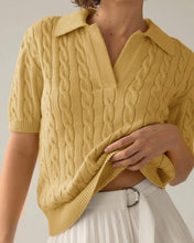 Load image into Gallery viewer, Lapel Twist Knit Top