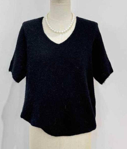 Fuzzy Short Sleeve Sweater