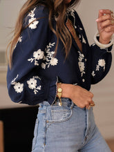 Load image into Gallery viewer, Boho Ecru Floral Blouse