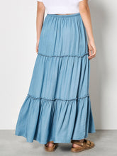 Load image into Gallery viewer, Tiered Denim Skirt