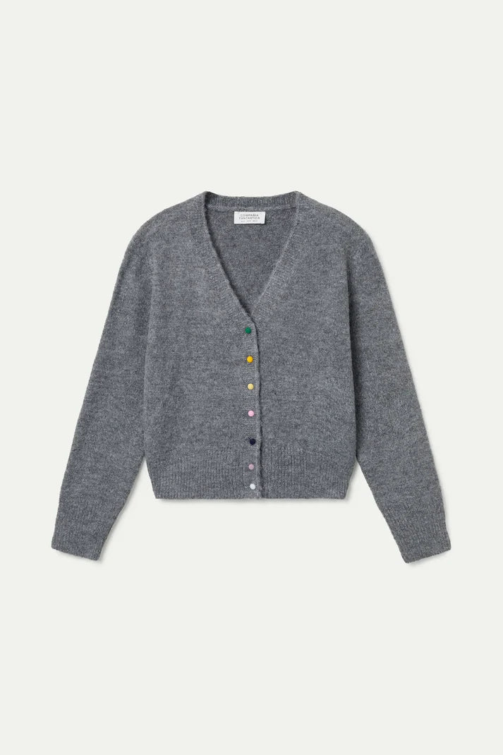 Button Pop Grey Cardigan