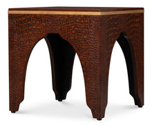 Load image into Gallery viewer, Croco Embossed Leather Stool