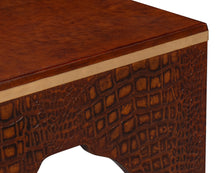 Load image into Gallery viewer, Croco Embossed Leather Stool