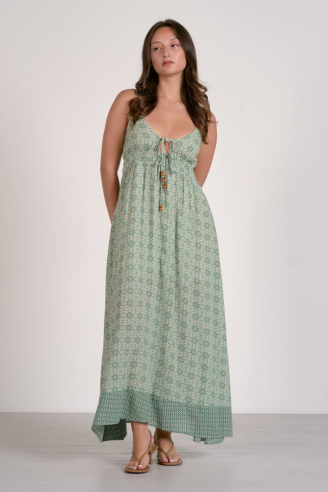 Green Boho Dress  Shaq + Coco