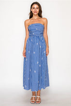 Load image into Gallery viewer, Azure Lace Strapless Maxi