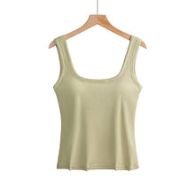 Load image into Gallery viewer, Built-in Bra Ribbed Tank (+)