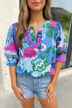 Load image into Gallery viewer, Floral Half Sleeve Blouse