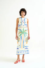 Load image into Gallery viewer, Palm + Mermaid Print Dress