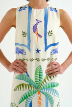 Load image into Gallery viewer, Palm + Mermaid Print Dress