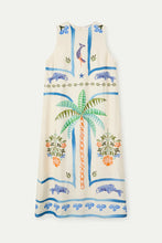 Load image into Gallery viewer, Palm + Mermaid Print Dress