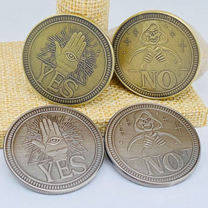 Devil's Eye Death YES/NO Decision Coin