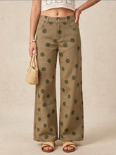 Load image into Gallery viewer, Polka Dot Straight Leg Jeans