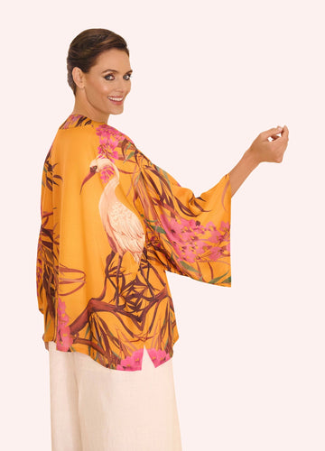 Oriental Crane Kimono