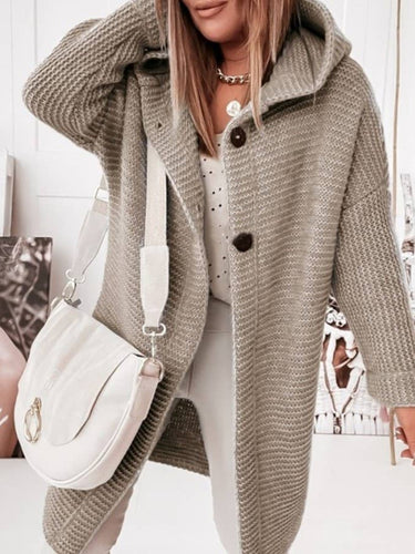 Hooded Cardigan Coat (+)