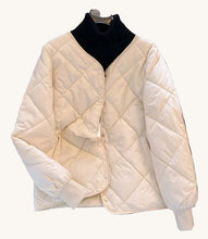Load image into Gallery viewer, White Quilted Puffer Jacket