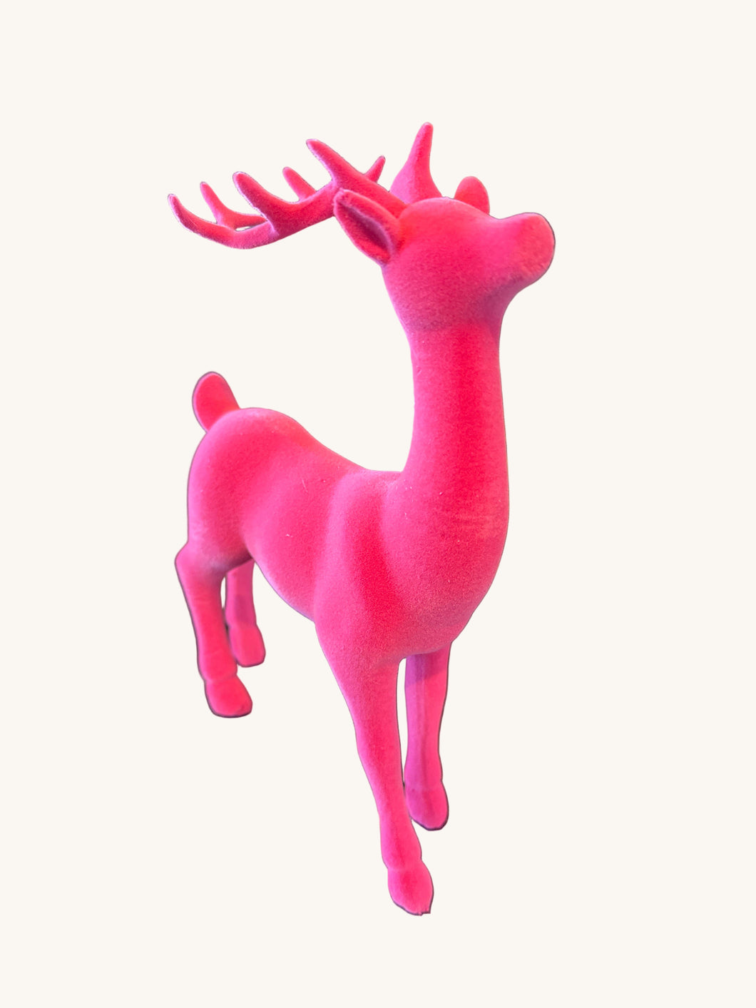 Pink Flocked Deer
