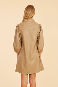 Vegan Leather Tunic Dress (+)