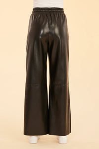 Vegan Leather Drawstring Pants