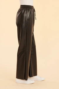 Vegan Leather Drawstring Pants