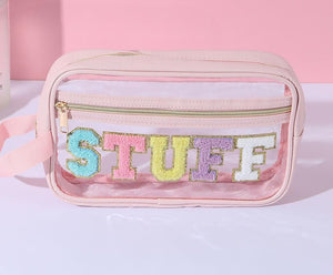 'STUFF' Clear Makeup Bag