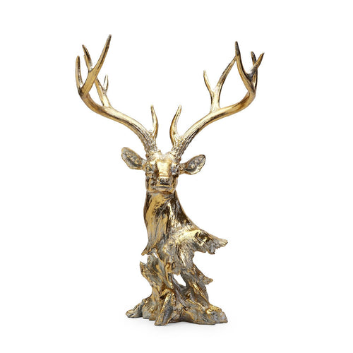 Gold Leaf Deer Bust